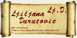 Ljiljana Durutović vizit kartica